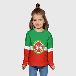 Лонгслив детский Татарстан: флаг, цвет: 3D-принт — фото 2