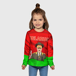 Лонгслив детский Александр Лукашенко - Беларусь, цвет: 3D-принт — фото 2
