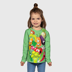 Лонгслив детский Правильное питание, цвет: 3D-принт — фото 2