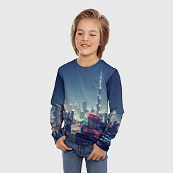 Лонгслив детский Дубай, цвет: 3D-принт — фото 2