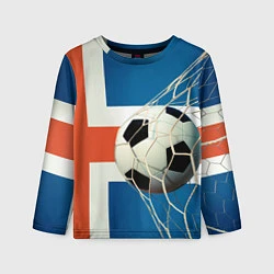 Лонгслив детский Исландский футбол, цвет: 3D-принт
