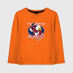 Лонгслив хлопковый детский Washington Capitals Hockey, цвет: оранжевый