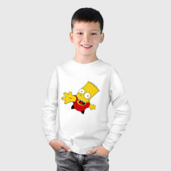 Лонгслив хлопковый детский Simpsons 8, цвет: белый — фото 2