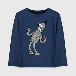 Лонгслив хлопковый детский Bender Error, цвет: тёмно-синий