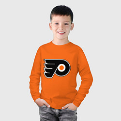 Лонгслив хлопковый детский Philadelphia Flyers, цвет: оранжевый — фото 2