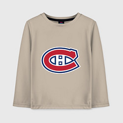 Лонгслив хлопковый детский Montreal Canadiens, цвет: миндальный