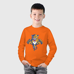 Лонгслив хлопковый детский Florida Panthers, цвет: оранжевый — фото 2