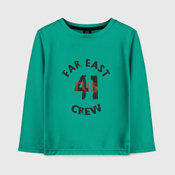 Лонгслив хлопковый детский Far East 41 Crew, цвет: зеленый