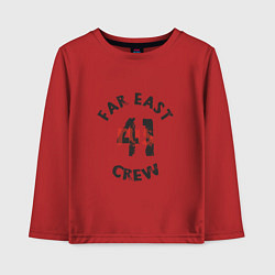 Лонгслив хлопковый детский Far East 41 Crew, цвет: красный