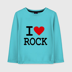 Детский лонгслив I love Rock