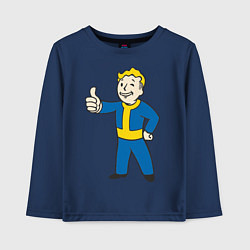 Лонгслив хлопковый детский Fallout Boy, цвет: тёмно-синий