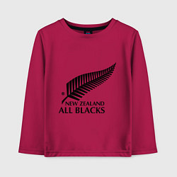 Лонгслив хлопковый детский New Zeland: All blacks, цвет: маджента