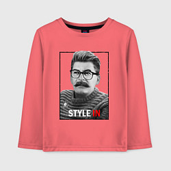 Лонгслив хлопковый детский Stalin: Style in, цвет: коралловый