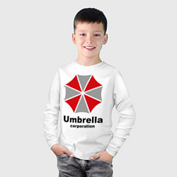Лонгслив хлопковый детский Umbrella corporation, цвет: белый — фото 2