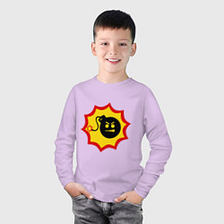 Лонгслив хлопковый детский Крутой Сэм, цвет: лаванда — фото 2