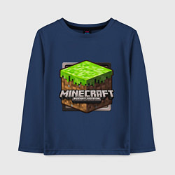 Лонгслив хлопковый детский Minecraft: Pocket Edition, цвет: тёмно-синий