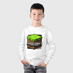 Лонгслив хлопковый детский Minecraft: Pocket Edition, цвет: белый — фото 2