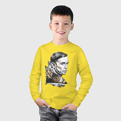 Лонгслив хлопковый детский Андрей Лысиков, цвет: желтый — фото 2