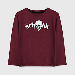 Лонгслив хлопковый детский Schokk, цвет: меланж-бордовый