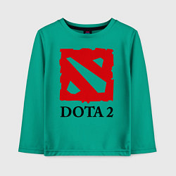 Лонгслив хлопковый детский Dota 2: Logo, цвет: зеленый