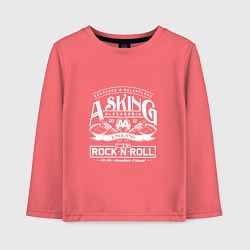 Лонгслив хлопковый детский Asking Alexandria: Rock'n'Roll, цвет: коралловый