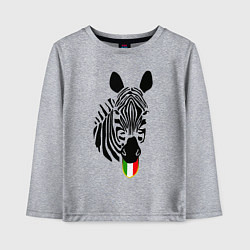 Лонгслив хлопковый детский Juventus Zebra, цвет: меланж