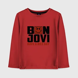 Лонгслив хлопковый детский Bon Jovi: Nice day, цвет: красный