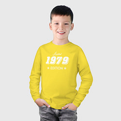 Лонгслив хлопковый детский Limited Edition 1979 цвета желтый — фото 2