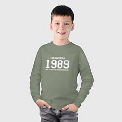 Лонгслив хлопковый детский Год выпуска 1989, цвет: авокадо — фото 2