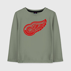 Лонгслив хлопковый детский Detroit Red Wings: Pavel Datsyuk, цвет: авокадо