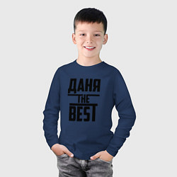 Лонгслив хлопковый детский Даня the best, цвет: тёмно-синий — фото 2