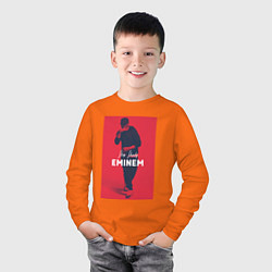 Лонгслив хлопковый детский Slim Shady: Eminem, цвет: оранжевый — фото 2