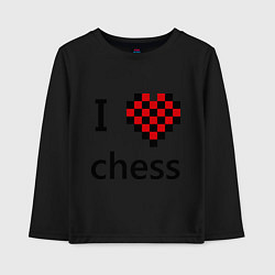 Детский лонгслив I love chess