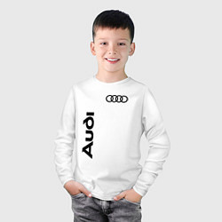 Лонгслив хлопковый детский Audi Style, цвет: белый — фото 2
