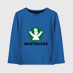 Лонгслив хлопковый детский Bartsucks, цвет: синий