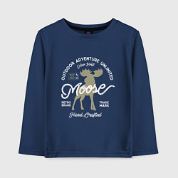 Лонгслив хлопковый детский Mosse: Trade Mark, цвет: тёмно-синий