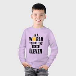 Лонгслив хлопковый детский Be A Eleven, цвет: лаванда — фото 2