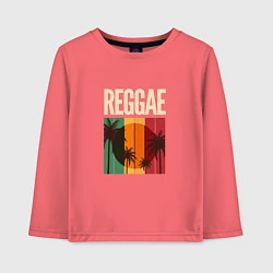 Лонгслив хлопковый детский Reggae, цвет: коралловый