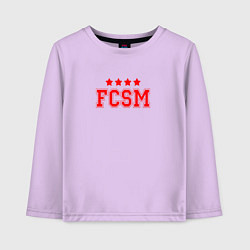 Лонгслив хлопковый детский FCSM Club, цвет: лаванда