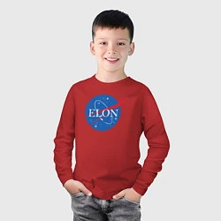 Лонгслив хлопковый детский Elon NASA, цвет: красный — фото 2