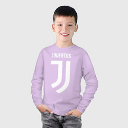 Лонгслив хлопковый детский FC Juventus, цвет: лаванда — фото 2