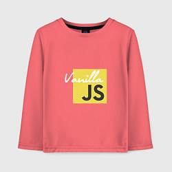 Лонгслив хлопковый детский Vanilla JS, цвет: коралловый