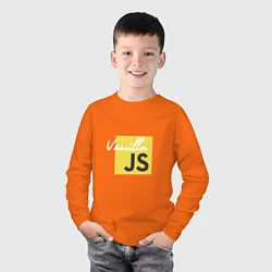 Лонгслив хлопковый детский Vanilla JS, цвет: оранжевый — фото 2