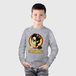 Лонгслив хлопковый детский The Offspring Boy, цвет: меланж — фото 2