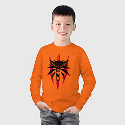 Лонгслив хлопковый детский Ведьмак 3, цвет: оранжевый — фото 2