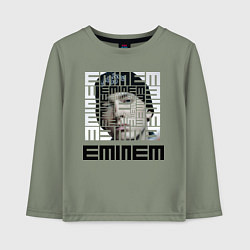 Лонгслив хлопковый детский Eminem labyrinth, цвет: авокадо