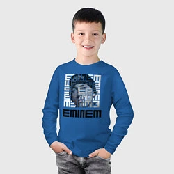 Лонгслив хлопковый детский Eminem labyrinth, цвет: синий — фото 2