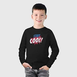 Лонгслив хлопковый детский Stay Cool!, цвет: черный — фото 2