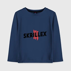 Лонгслив хлопковый детский Skrillex III, цвет: тёмно-синий