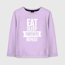 Детский лонгслив Eat Sleep Fortnite Repeat